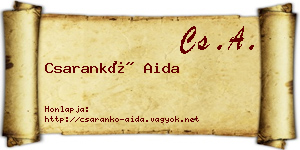 Csarankó Aida névjegykártya